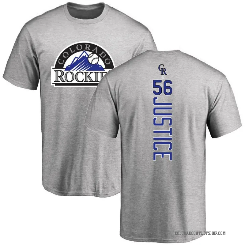 Evan Justice Men's Ash Colorado Rockies Backer T-Shirt -