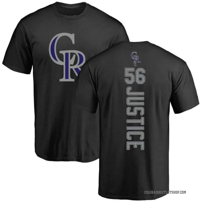 Evan Justice Men's Black Colorado Rockies Backer T-Shirt -