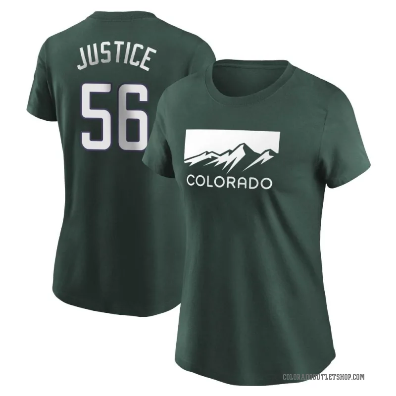 Evan Justice Women's Green Colorado Rockies 2022 City Connect T-Shirt