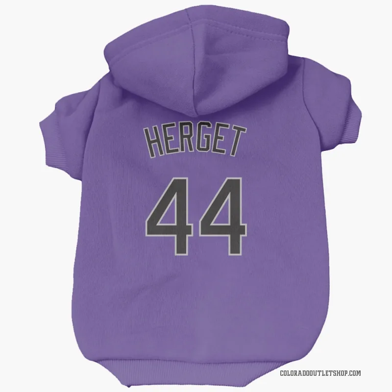 Jimmy Herget Purple Colorado Rockies Cat & Dog Pet Hoodie