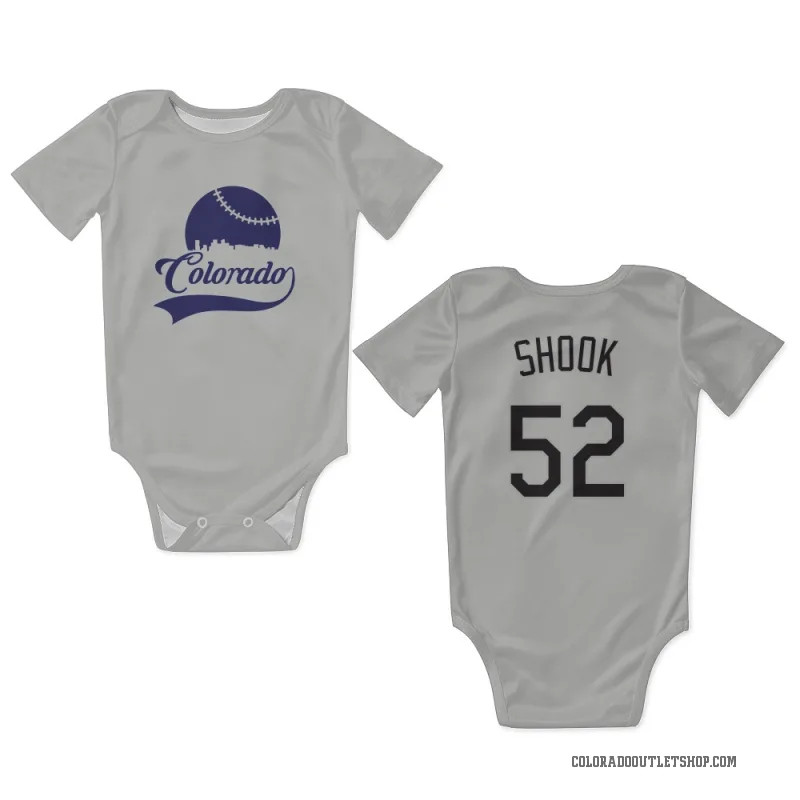 TJ Shook  White Colorado Rockies  Newborn & Infant Bodysuit